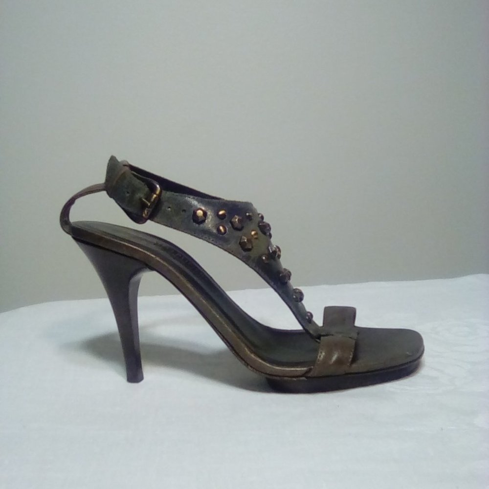 Donald Pliner embellished green sandals